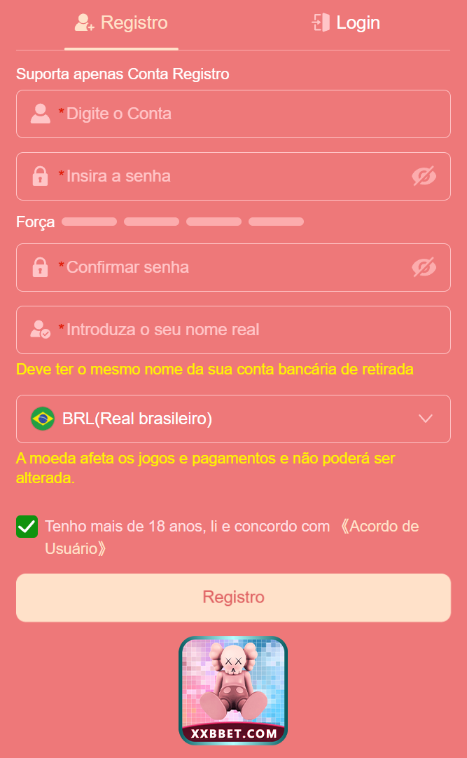 Cadastro rápido e seguro na xxbbet.com